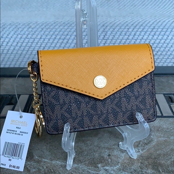 Michael Kors KALA SM FLP KY CRD CS MARIGOLD - Picture 14 of 16